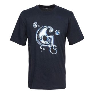 Carhartt Work in Progress Solar Chrome C Short Sleeve T-Shirt Navy I035204-1C-XX