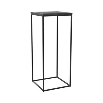 Rendez-Vous Déco Silla de montar de mármol negro con patas de metal