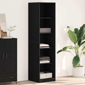 vidaXL Guardaroba Rovere Nero 50 X 50 X 200 Cm Legno Multistrato - Vidaxl