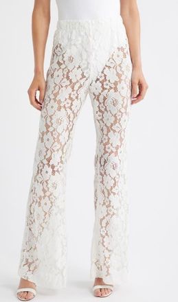 High Heel Jungle Jen Lace Flare Pants in White at Nordstrom, Size X-Small
