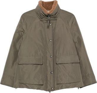 Brunello Cucinelli Jack met schapenvachtkraag - Dames - Zomerjassen - Groen - S - Jassen