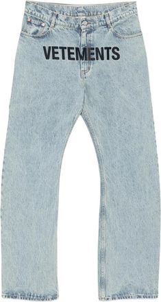 VETEMENTS Logo-print Loose-fit Jeans