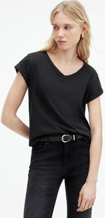 AllSaints Cotton Anna V-Neck Short Sleeve T-Shirt, Size: 16