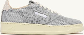 Autry MEDALIST EASEKNIT LOW SNEAKERS IN SILVER-TONE KNIT