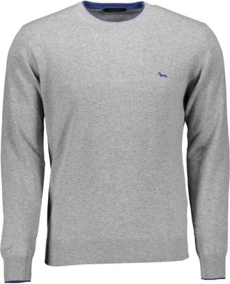 Harmont & Blaine Trui met ronde hals - Heren - Ronde hals truien - Grijs - 2XL - Wol - Truien & Vesten