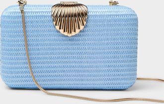 Simons Womens Shell straw-like evening bag