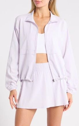 Zella Interval Zip Up Jacket in Purple Hush at Nordstrom Rack, Size X-Large