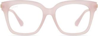 DIFF Eyewear Bella 50mm Square Optical Glasses in Coquille at Nordstrom