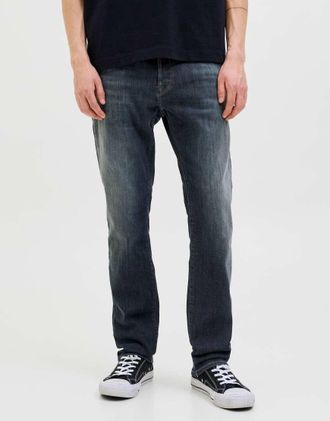 Jack & Jones Glenn jeans slim fit a vita bassa in denim blu
