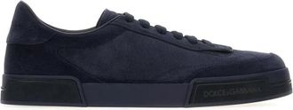 Dolce & Gabbana Elastische Sneakers - Heren - Sneakers - Blauw - 45 EU - Leer - Schoenen