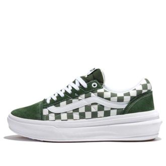 Vans Comfycush Checkerboard Old Skool Overt Cc Skate Shoes Green VN000BWABXU