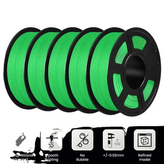 OEM Filamento Pla, Ecol&oacute;gico, De Alta Compatibilidad, Verde Mate, 5 Rollos