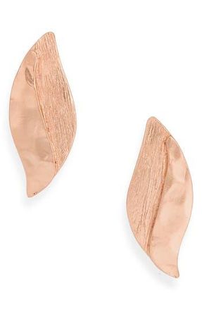Karine Sultan Leaf Drop Earrings in Rose Gold at Nordstrom Rack
