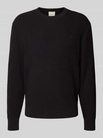 Calvin Klein Relaxed Fit Pullover in Strick-Optik Modell Texture in Black, Gr&ouml;&szlig;e M