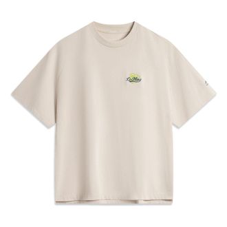 Li-Ning (WMNS) Li-Ning Graphic Oversized T-shirt Oatmeal Grey AHSU522-3