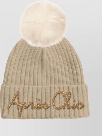 MC2 Saint Barth cozy knitted cap featuring pom pom