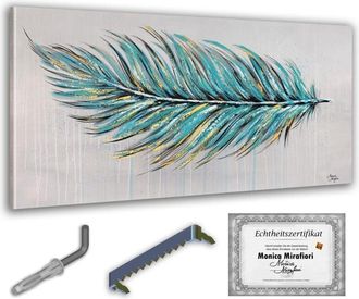 OEM Monica Mirafiori I 100% Pintado A Mano I Cuadro Pluma 140x70cm Cuadro Pintado A Mano Cuadro Acr&iacute;lico Cuadro Acr&iacute;lico De Gran Tama&ntilde;o I Arte Moderno I C