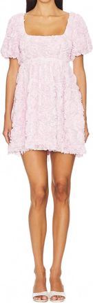 Show me your Mumu Smitten Baby Doll Dress In Rosette Mesh Pink