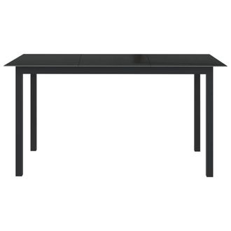 Berkfield Home Soft 7 Piece Garden Dining Set Aluminium Anthracite in Black
