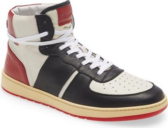 Collegium Pillar Destroyer High Top Sneaker in White/black/red at Nordstrom Rack, Size 7Us / 40Eu