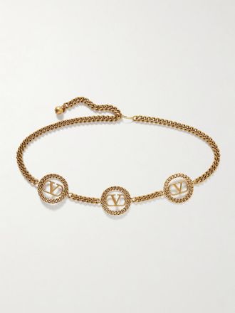 Valentino Garavani Cintura In Metallo Dorato Vlogo - Oro