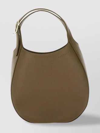 Longchamp textured pebbled shoulder bag with strap and handle