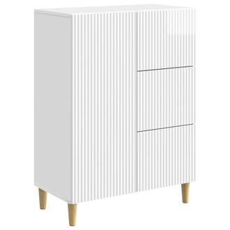 vidaXL Aparador Brillante 66 X 34,5 X 90 Cm Madera De Ingenier&iacute;a Vidaxl