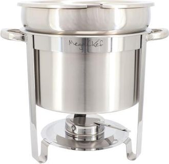 MegaChef 11.6 Quart Round Stainless Steel Professional Soup Chafing Dish in Silver at Nordstrom