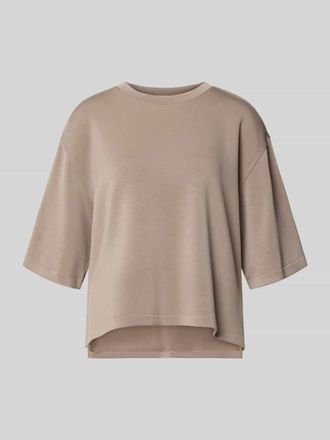 Jake*s Casual T-Shirt aus Modal-Mix mit Rundhalsausschnitt in Taupe, Gr&ouml;&szlig;e M