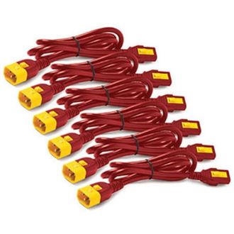 A.P.C. Apc Power Cord Kit 6 Ea Locking C13 To C14 1.2m Red