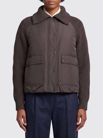 Brunello Cucinelli Cardigan imbottito in maglia di lana con tasche a toppa