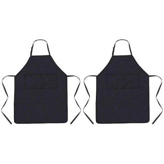 OEM Juego De 2 Delantales De Cocina Impermeables Y Resistentes Al Aceite Con Correa Ajustable Para El Cuello Y 2 Bolsillos - Crezuo