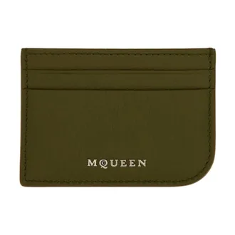 Alexander McQueen Leren Kaarthouder - Dames - Accessoires - Groen - Maat: ONE Size Leer