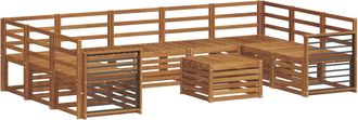 vidaXL Conjunto De Sof&aacute;s De Exterior 10 Uds. Natural Vidaxl