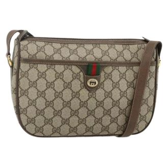 Gucci Pre-owned Cross Body Bags, female, Beige, Size: ONE SIZE Pre-owned Vintage GG Canvas Shoulder Bag