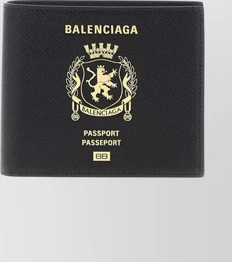 Balenciaga leather passport wallet