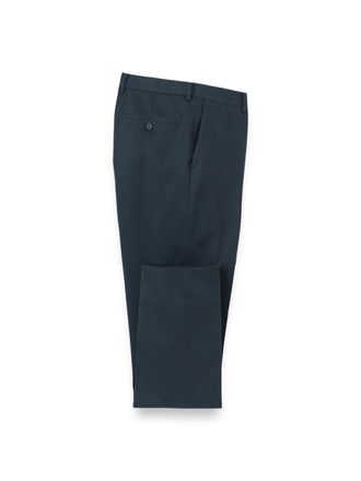 Paul Fredrick Non-iron Cotton Stretch Twill Flat Front Pant
