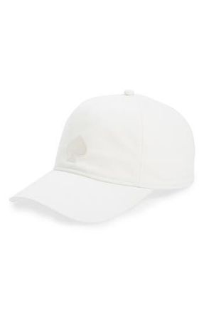 Kate Spade New York spade logo embroidered baseball cap in Cream at Nordstrom Rack