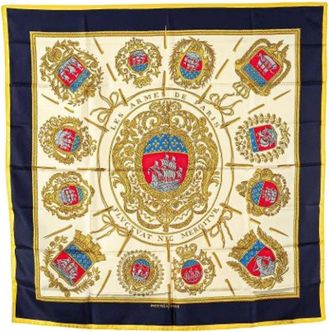 Hermès Pre-owned Scarves, female, Multicolor, Size: ONE SIZE Pre-owned Vintage Silk Scarf