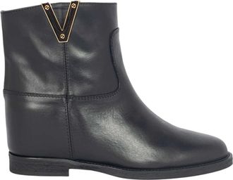 Via Roma 15 Enkel laarzen - Dames - Enkellaarsjes - Zwart - 36 EU - Leer - Schoenen