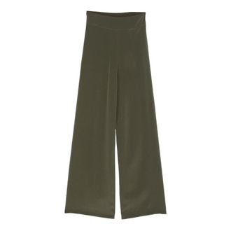 Joseph Joseph, Wide Trousers, female, Green, Size: XS Rihani Slit Palazzo Pants