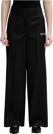 Off-white Wijde broek - Dames - Wijde Broeken - Zwart - M - Wol - Broeken