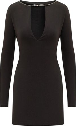 AMBUSH V-Hals Mini Jurk - Dames - Korte kleedjes - Zwart - L - Kleedjes