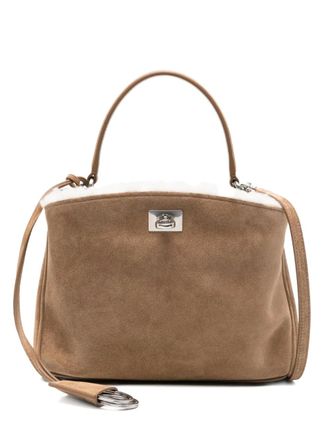 Balenciaga mini Rodeo tote bag - women - CALFSKIN/Sheep Skin/Shearling - OS - Brown