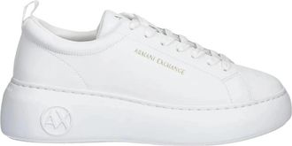 A|X Armani Exchange Chunky Leren Lage Sneakers - Dames - Sneakers - Wit - 40 EU - Leer - Schoenen