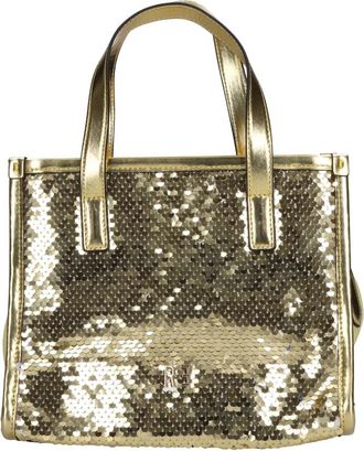 Rebelle Sequined Bag met Faux Leather Inserts - Dames - Handtassen - Geel - ONE Size - Pailletten - Tassen