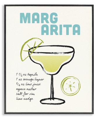 Stupell Industries Margarita Drink Recipe Framed Giclee Art