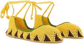 Kashura Sunflower gehaakte ballerinas - Geel