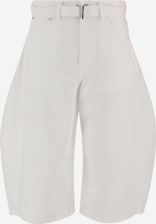 sacai White Cotton Shorts