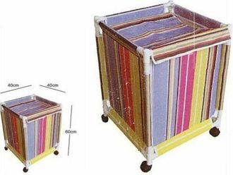 Trade Shop Trade Shop - Cesto Contenitore Porta Biancheria Bucato Con Ruote Rotelle Panni Sporchi Bagno